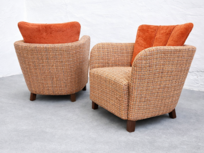 Rare Sculptural Lounge Armchairs to Prof. Kaesz Gyula, Hungary, c. 1940–42 - Documented