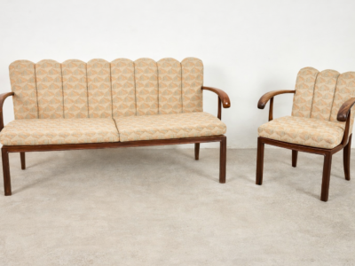 Dining Bench and Armchair Set, Attributed to Kozma Lajos Vienna–Budapest Modernism, c. 1930