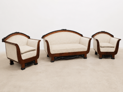 Lajos Kozma Salon Suit (Sofa & Armchairs) ca.1915-1918 'Budapest Werkstätte'  - Identified